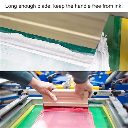 Screen Printing Squeegee 2 Inch 65 Durometer Rubber Blade Wooden Handle Ink Scraper for Screen Printing Fabric Printmaking in Saudi Arabia