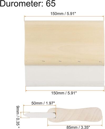 Screen Printing Squeegee 2 Inch 65 Durometer Rubber Blade Wooden Handle Ink Scraper for Screen Printing Fabric Printmaking in Saudi Arabia