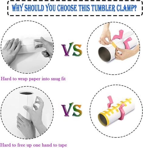 YVV 2 Pack Sublimation Tumblers Pinch, Perfect Tool for 20 Oz Sublimation Blanks Tumblers Skinny Straight, Supplies for Sublimation Paper & Tumblers, Pinch Perfect Tumbler clamp Grip Tool Accessories in Saudi Arabia