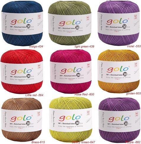 golo Crochet Yarns Size 30 for Hand Work Green Yarn 10-890 in Kuwait