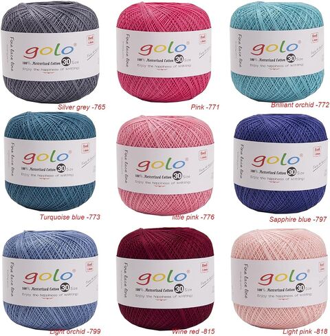 golo Crochet Yarns Size 30 for Hand Work Green Yarn 10-890 in Kuwait