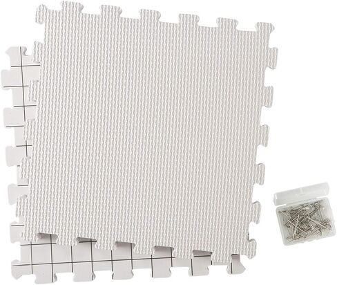 سجادات Knit Picks الفاخرة للحياكة والكروشيه، عبوة مكونة من 9 ألواح سميكة للغاية مع شبكات، تتضمن 100 دبابيس T وحقيبة تخزين in Kuwait