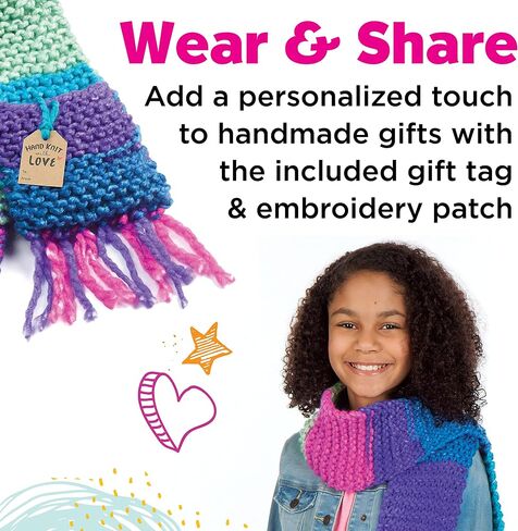 Creativity for Kids Learn to Knit Pocket Scarf - DIY Knitting Kit for Beginners, Kids Craft Kit in Kuwait