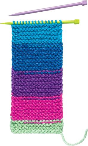 Creativity for Kids Learn to Knit Pocket Scarf - DIY Knitting Kit for Beginners, Kids Craft Kit in Kuwait