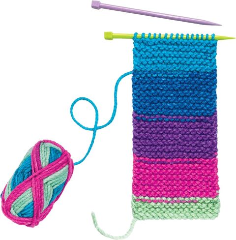Creativity for Kids Learn to Knit Pocket Scarf - DIY Knitting Kit for Beginners, Kids Craft Kit in Kuwait