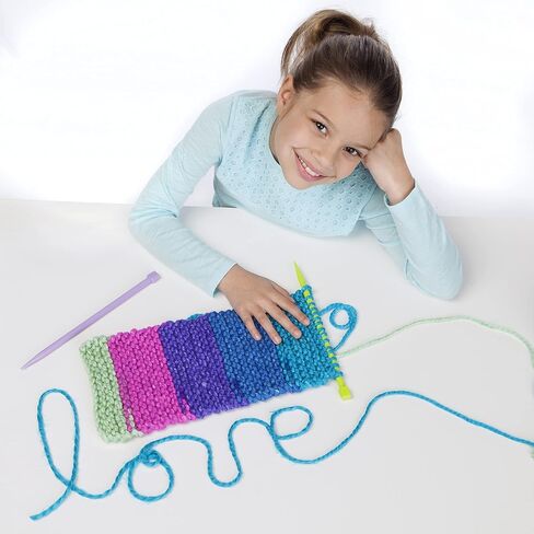 Creativity for Kids Learn to Knit Pocket Scarf - DIY Knitting Kit for Beginners, Kids Craft Kit in Kuwait