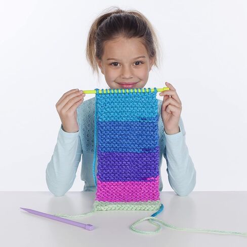 Creativity for Kids Learn to Knit Pocket Scarf - DIY Knitting Kit for Beginners, Kids Craft Kit in Kuwait