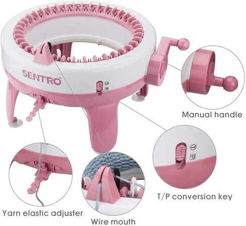 Yohencin Knitting Machine, Smart Weaving Loom Knitting Board Rotating Double Knitting Loom Machine, 22 Needles Knitting Round Loom Hand Artifact Wool Machine DIY for Adults and Kids in Saudi Arabia