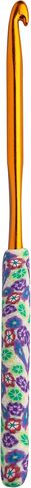 The Quilted Bear Crochet Hooks - Premium Soft Grip Floral Crochet Hooks with Ergonomic Polymer Clay Handle Full Range of Hook Sizes Available! (2.0mm) in Saudi Arabia