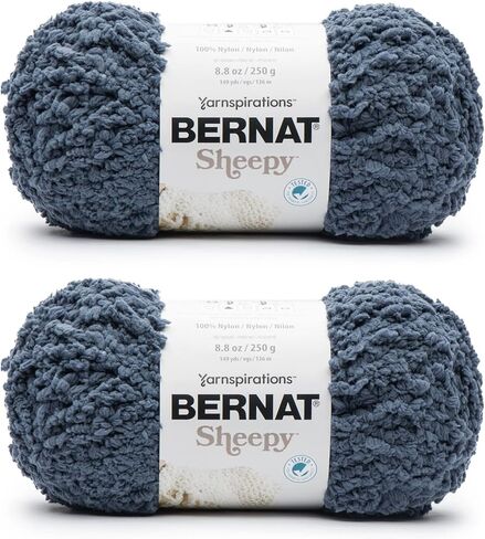 خيوط ذيل قطن Bernat Sheepy - عبوتان بوزن 250 جم/8.8 أونصة - نايلون - 6 كبيرة الحجم للغاية - 149 ياردة - حياكة/كروشيه in Saudi Arabia