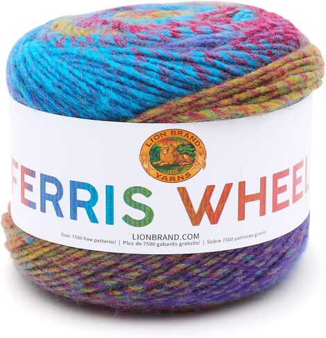 Lion Brand Yarn Ferris Wheel Yarn, Multicolor Yarn for Knitting, Crocheting, and Crafts, 1-Pack, Buttercup in Kuwait