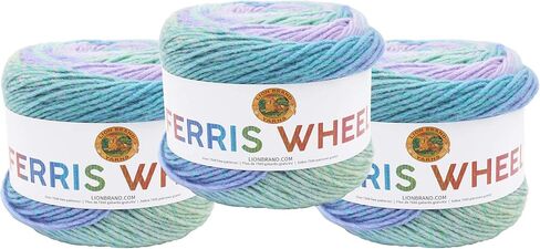 Lion Brand Yarn Ferris Wheel Yarn, Multicolor Yarn for Knitting, Crocheting, and Crafts, 1-Pack, Buttercup in Kuwait