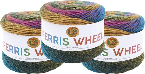 Lion Brand Yarn Ferris Wheel Yarn, Multicolor Yarn for Knitting, Crocheting, and Crafts, 1-Pack, Buttercup in Kuwait
