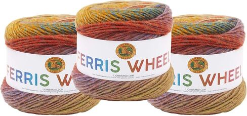 Lion Brand Yarn Ferris Wheel Yarn, Multicolor Yarn for Knitting, Crocheting, and Crafts, 1-Pack, Buttercup in Kuwait