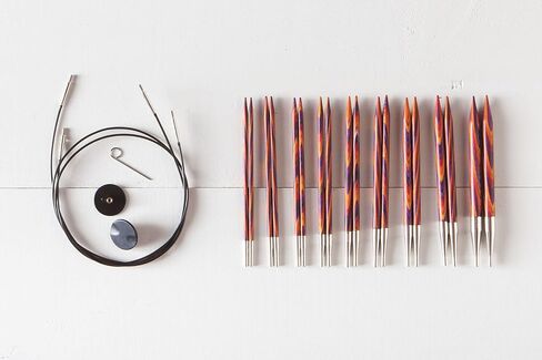 مجموعة إبر الحياكة الخشبية القابلة للتبديل من Knit Picks - US 4-11 (Majestic) in Kuwait