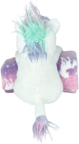 طقم بطانية رمي وحيد القرن من كلوب ليبي لو للفتيات والحيوانات المحشوة من الصوف الناعم ذو الزبدة (94 سم × 124 سم) in Kuwait