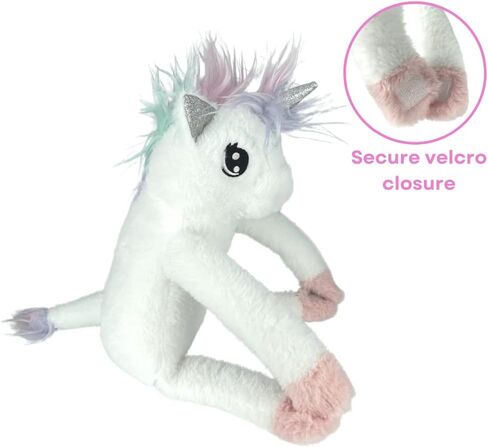 طقم بطانية رمي وحيد القرن من كلوب ليبي لو للفتيات والحيوانات المحشوة من الصوف الناعم ذو الزبدة (94 سم × 124 سم) in Kuwait