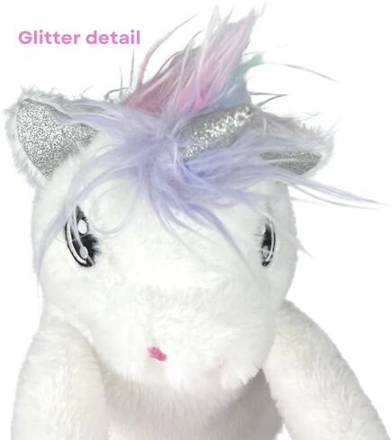 طقم بطانية رمي وحيد القرن من كلوب ليبي لو للفتيات والحيوانات المحشوة من الصوف الناعم ذو الزبدة (94 سم × 124 سم) in Kuwait