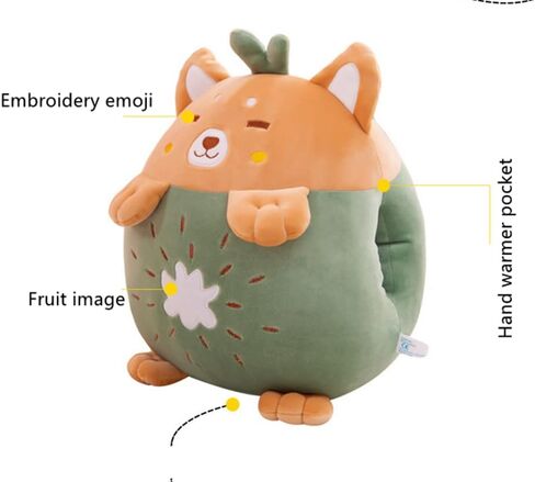 يودونج مجموعة بطانية سفر ووسائد بتصميم حيوانات محشوة للاطفال مقاس 15 انش، وسادة مخملية لطيفة مع تصميم لتدفئة اليدين، مثالية للسفر والتخييم والمنزل والمكتب. in Kuwait