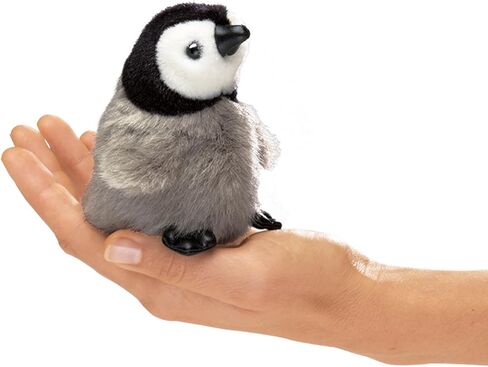 Folkmanis Mini Emperor Penguin Baby Finger Puppet Gray-blue, 1 EA in Saudi Arabia