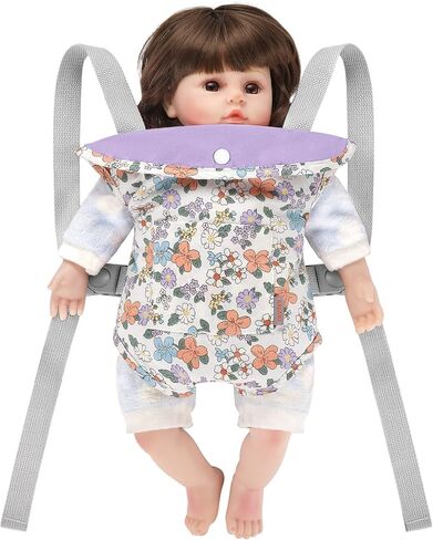 GAGAKU Baby Doll Carrier for Little Girls, Reborn Doll Accessories for Toddlers 3+ Years Old, Kids Toy Baby Dolls Carrier - Pink - Helleborus in Saudi Arabia