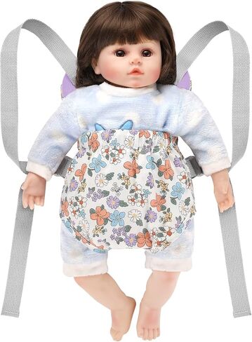 GAGAKU Baby Doll Carrier for Little Girls, Reborn Doll Accessories for Toddlers 3+ Years Old, Kids Toy Baby Dolls Carrier - Pink - Helleborus in Saudi Arabia