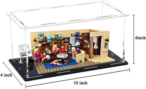 Self-Assembly Acrylic Display Case,Deluxe Dustproof Showcase,Cube Countertop Box for Pop Figures Collectibles Toys,Need Remove The Protective Film (10x4x5.7 inch; 25x10x14.5cm) in Kuwait