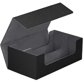 Homthy 1800+ Card Deck Case for Trading Cards, Leather Magnetic Closure Commander Card Storage Box Magic Card Protectors Fit for MTG TCG and Sport Cards in Saudi Arabia