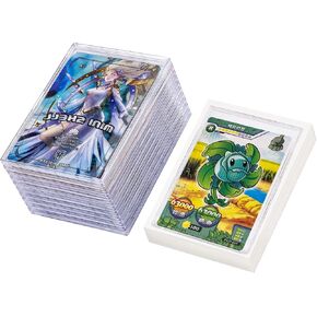 Card Protectors 10 Case Sleeves Clear Card Brick Top Loaders + 50 Protective Sheath Fit for Trading Cards Standard Sports Baseball Football Cards Basketball