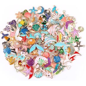 MARFOREVER 120 Pcs Ocean Themed Sea Charms for Jewelry Making Beach Charms in Saudi Arabia