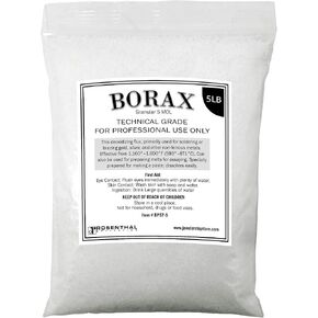 Borax Flux Granular 5 MOL Melting Gold Silver Jewelry Casting Glazing Crucibles and Soldering (1/2 LB)