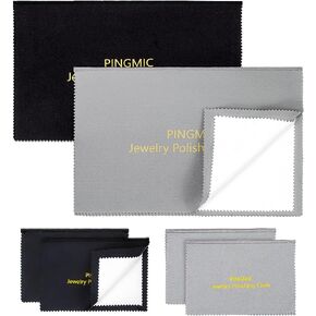 PINGMIC Jewelry Polishing Cloth Set, 6-Piece Silver Cleaning Cloths in Saudi Arabia