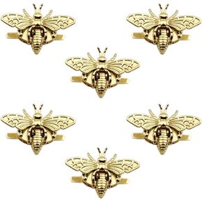 Mingchen 6 Pieces Clasp Turn Lock Bee Shape Lock Clutch Closure for Bag Handbag Gold Flip Closure Turn Locks Clip Clasp Easy Install Wallet Briefcase Handbag Strong Metal Latch (Gold)