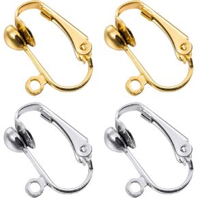 Bememo 36 Pack Clip Earring Converters for Jewelry Making,Gold and Silver in Saudi Arabia