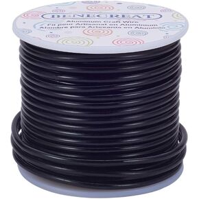 BENECREAT 12 17 18 Gauge Aluminum Wire (12 Gauge,100FT) Anodized Jewelry Craft Wire Beading Floral Colored Aluminum Craft Wire for Garden, Model Making - Deep Blue