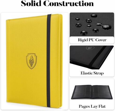 Premium 9 Pocket Card Binder for 540 Card, Fabmaker PU Trading Card Binder in Kuwait