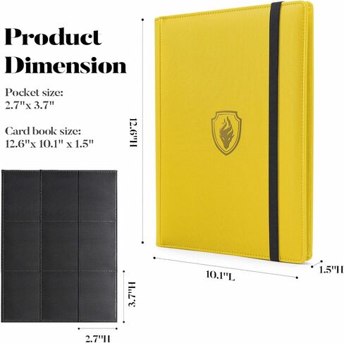 Premium 9 Pocket Card Binder for 540 Card, Fabmaker PU Trading Card Binder in Kuwait