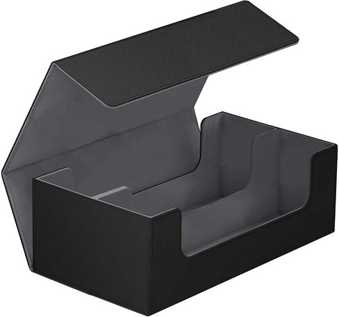 Homthy 1800+ Card Deck Case for Trading Cards, Leather Magnetic Closure Commander Card Storage Box Magic Card Protectors Fit for MTG TCG and Sport Cards in Kuwait