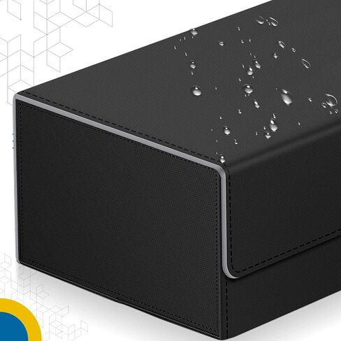 Homthy 1800+ Card Deck Case for Trading Cards, Leather Magnetic Closure Commander Card Storage Box Magic Card Protectors Fit for MTG TCG and Sport Cards in Kuwait