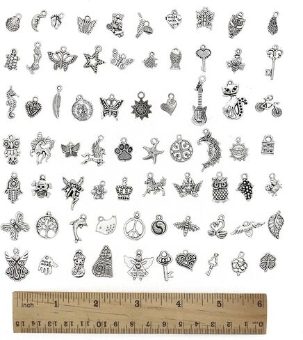 Keyzone Wholesale 100 Pieces Mixed Charms Pendants DIY for Jewelry Making and Crafting in Saudi Arabia