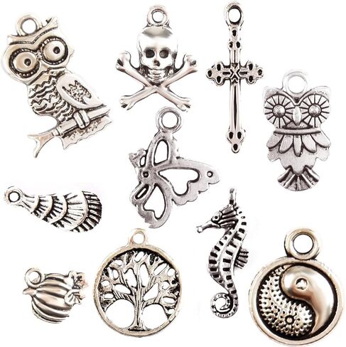 Keyzone Wholesale 100 Pieces Mixed Charms Pendants DIY for Jewelry Making and Crafting in Saudi Arabia