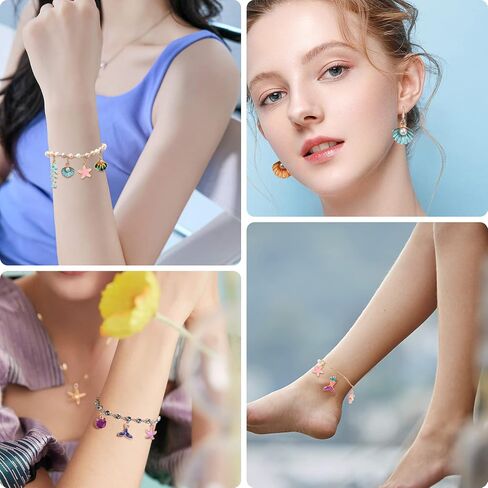 MARFOREVER 120 Pcs Ocean Themed Sea Charms for Jewelry Making Beach Charms in Kuwait