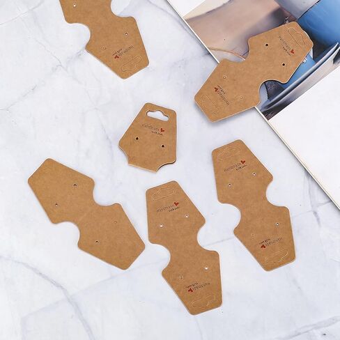 بطاقات عرض الاساور، 200 قطعة من بطاقات عرض المجوهرات، ورق كرافت معلق لسلسلة المفاتيح والاساور والقلادة، بطاقات عرض لمستلزمات الاعمال الصغيرة، بطاقات العقد والاساور وربطة الشعر in Kuwait