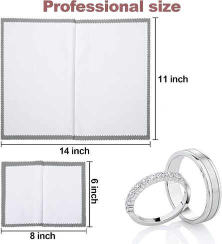 PINGMIC Jewelry Polishing Cloth Set, 6-Piece Silver Cleaning Cloths in Kuwait
