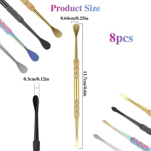 8 Pack Wax Carving Tool Kit, Rainbow Stainless Steel Double-Headed Carving Tools Wax Molding Sculpting Tool Engraving Spoon Set for Wax Making Supplies,4.6 Inch Long in Saudi Arabia