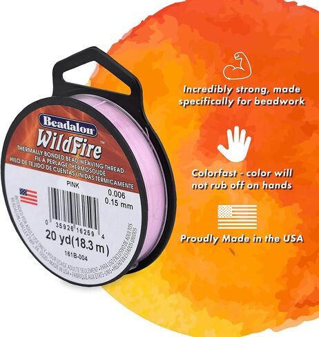 Beadalon Wildfire, 0.006 in, 0.15 mm, Break Strength 10 lb / 4.5 kg, Beige, 20 yd / 18 m in Kuwait