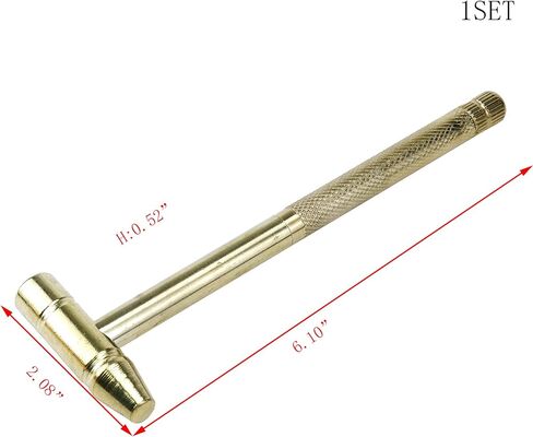 مطرقة ذهبية متعددة الوظائف من فاوتاب، مطرقة حديد صغيرة مع مفكات في المقبض، مجموعات مفكات صغيرة، مطرقة لصنع المجوهرات والحرف اليدوية، 6.10 × 2.08 × 0.52 انش، قطعة واحدة، ذهبي in Saudi Arabia