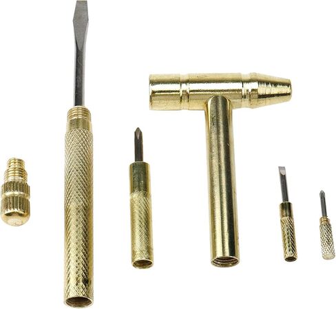 مطرقة ذهبية متعددة الوظائف من فاوتاب، مطرقة حديد صغيرة مع مفكات في المقبض، مجموعات مفكات صغيرة، مطرقة لصنع المجوهرات والحرف اليدوية، 6.10 × 2.08 × 0.52 انش، قطعة واحدة، ذهبي in Saudi Arabia