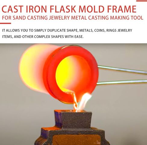 2-Part Cast Iron Flask Mold Frame for Sand Casting Jewelry Metal Casting Making Tool in Saudi Arabia
