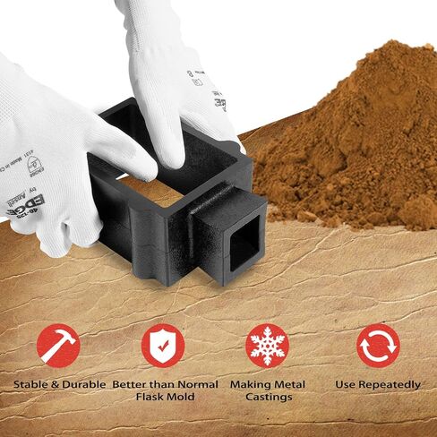 2-Part Cast Iron Flask Mold Frame for Sand Casting Jewelry Metal Casting Making Tool in Saudi Arabia